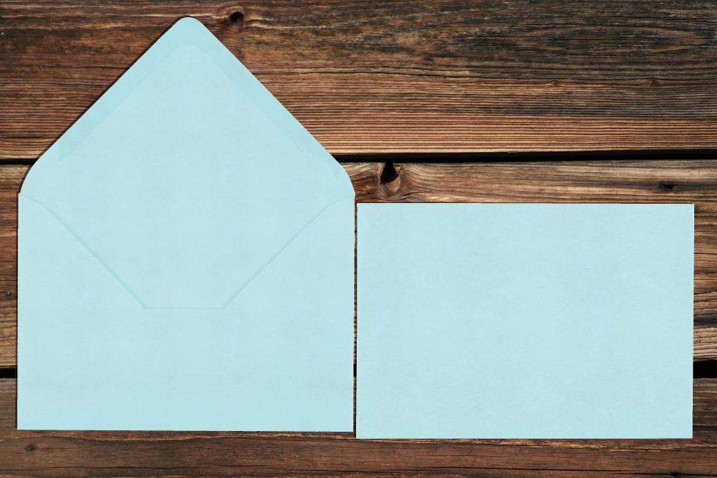 Briefhüllen 110x156 mm Nassklebend Hellblau 120 g/qm